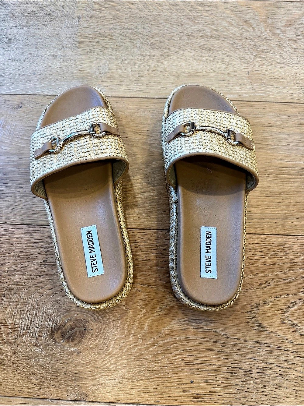 Steve Madden Splendid Bit Slide Sandal Gold Slide Sandals